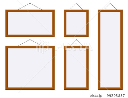 Wooden picture frame vector illustration isolated on white Wooden picture frame vector illustration isolated on white 99293887