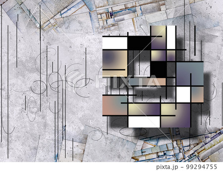 Modern abstract with geometric pattern 99294755