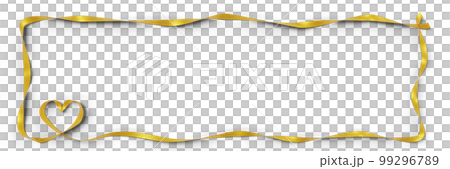 Heart-shaped ribbon frame (3D rendering) 99296789