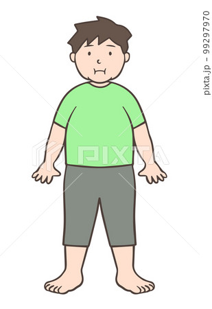 裸足の太った若い男性 裸足の太った若い男性 99297970