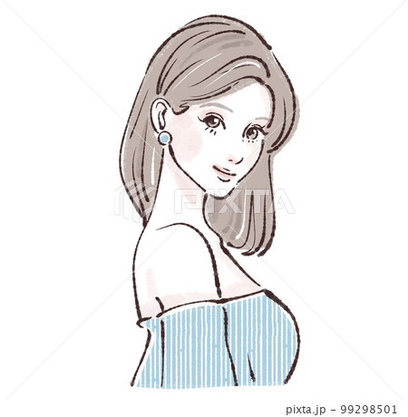 女性のイラスト素材 女性のイラスト素材 99298501