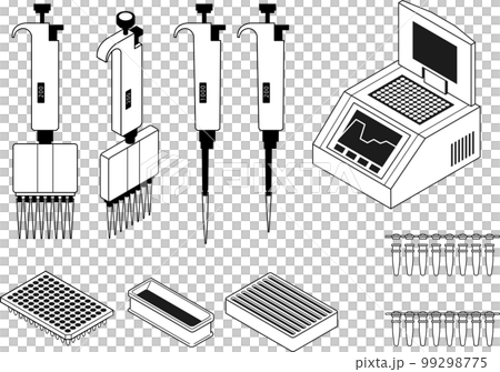pcr実験器具アイコンセット 99298775