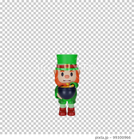 3d rendering of character st. patrick's day concept 99300966