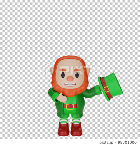 3d rendering of character st. patrick's day concept 99301000