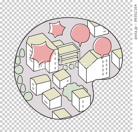 cropped landscape. City of noise and trouble 99302164