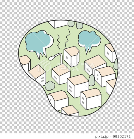 cropped landscape. troubled city 99302171