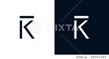 Modern and unique letter KR initials logo design Modern and unique letter KR initials logo design 99302384