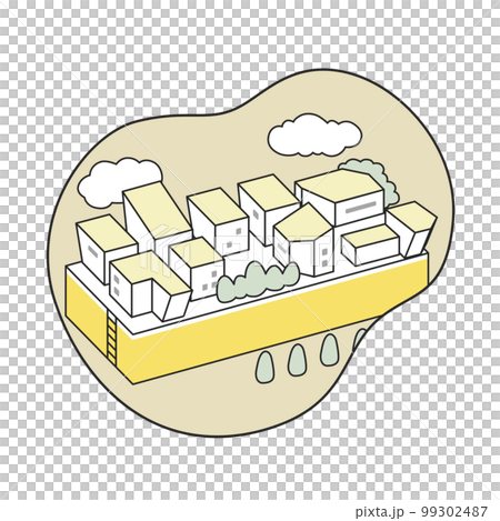 cropped landscape. narrow streets 99302487