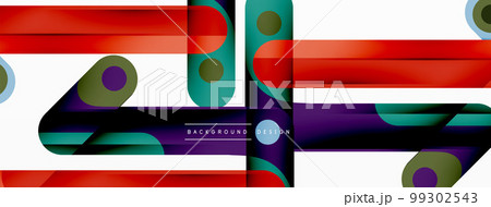 Colorful dynamic stripe composition. Lines geometric creative abstract background for wallpaper, banner or landing 99302543