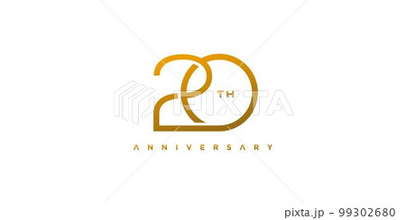 Modern and elegant number 20 logo design 99302680