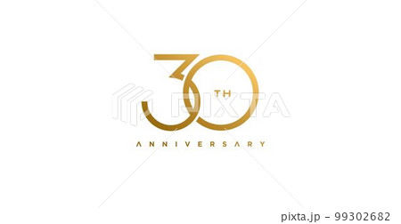 Modern and elegant number 30 logo design Modern and elegant number 30 logo design 99302682
