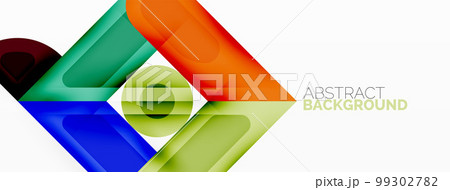 Square and circle minimal abstract background. Vector illustration for wallpaper banner background 99302782