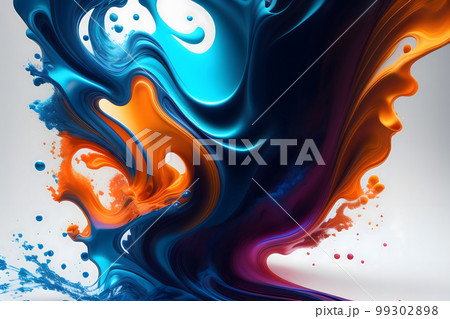 カラフルなインクアート 99302898