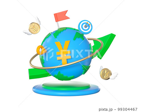 3 D レンダリング金融富漫画要素 3 D レンダリング金融富漫画要素 99304467