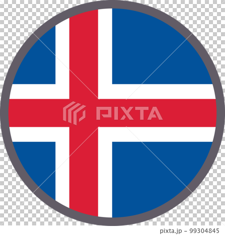 世界の国旗アイコン☆アイスランドIceland☆ 99304845