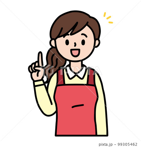 人差し指を立てて閃く主婦 人差し指を立てて閃く主婦 99305462