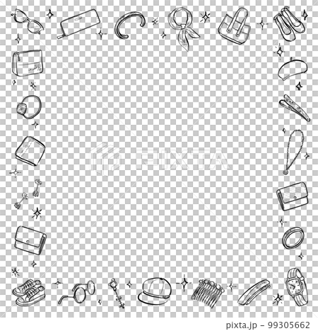 時尚物品架手繪1色方形 99305662