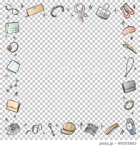 時尚物品架手繪彩色方塊 99305663