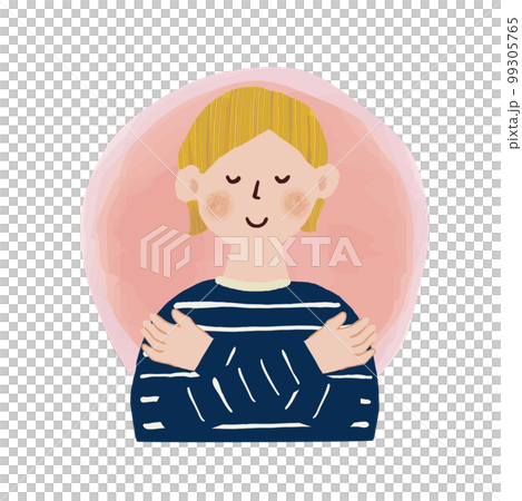 person hugging himself 99305765