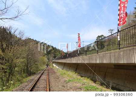 秋田県、大館市、小坂鉄道、レールバイク 99306360