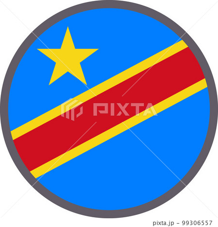 世界国旗アイコン☆コンゴ民主共和国Democratic Republic of the Congo☆