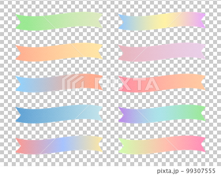 Pastel colorful ribbon vector material 99307555