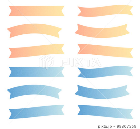 パステル調のカラフルなリボンのベクター素材 パステル調のカラフルなリボンのベクター素材 99307559