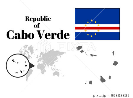 カーボベルデ　国旗/地図/領土
