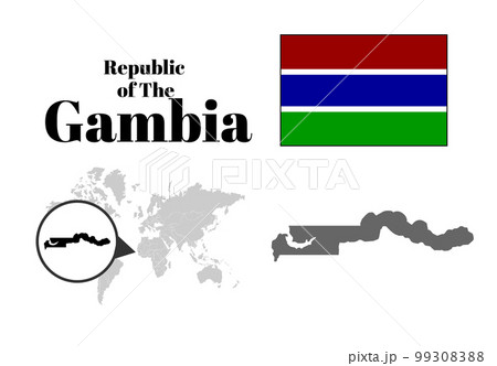 ガンビア　国旗/地図/領土