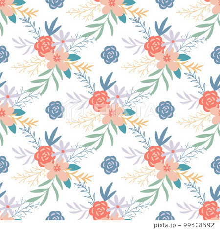 Spring floral botanical seamless pattern Spring floral botanical seamless pattern 99308592