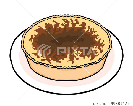 焦げ目がついたチーズタルトのイラスト 99309525