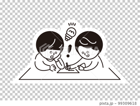 插圖素材:有趣的學習,一起學習,教學,理解 插圖素材:有趣的學習,一起學習,教學,理解 99309618