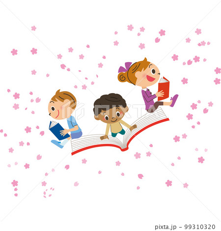 春の読書をする子供達 春の読書をする子供達 99310320
