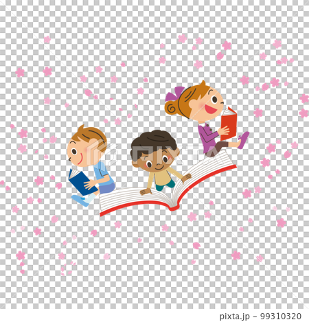 春の読書をする子供達 春の読書をする子供達 99310320