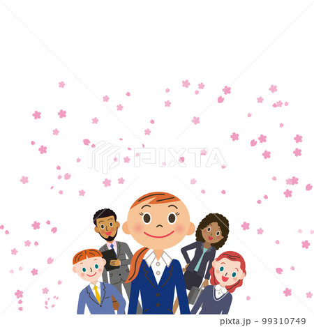 新社会人　新人　入社　春　イラスト 99310749