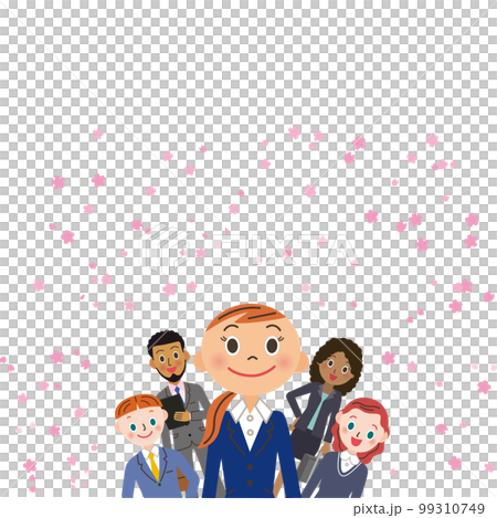 新社会人　新人　入社　春　イラスト 99310749