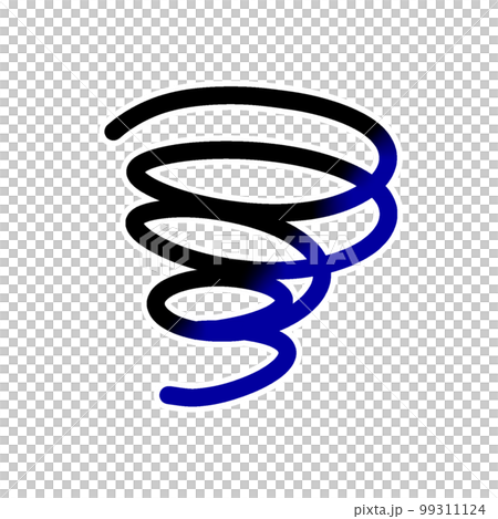 A swirling line of confusion and confusion Blue gradation 99311124