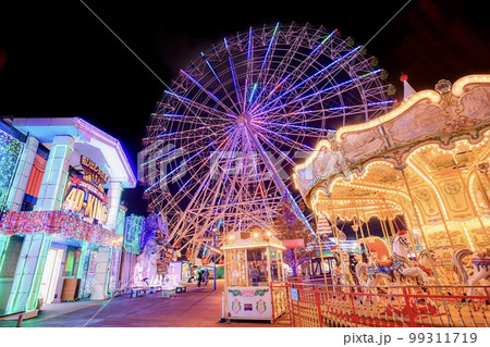 名古屋市 名古屋港シートレインランドの夜景 名古屋市 名古屋港シートレインランドの夜景 99311719