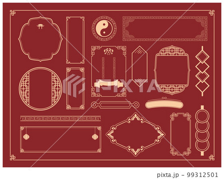 中華　中国　フレーム枠　背景 99312501