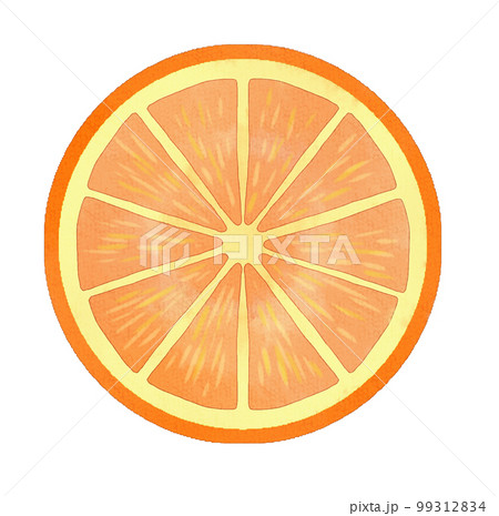 水彩風の輪切りのオレンジ 水彩風の輪切りのオレンジ 99312834