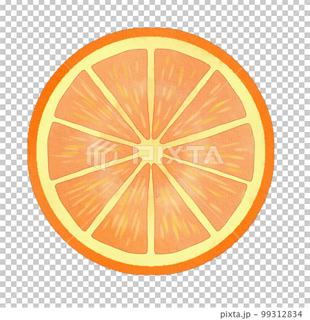 水彩風の輪切りのオレンジ 水彩風の輪切りのオレンジ 99312834