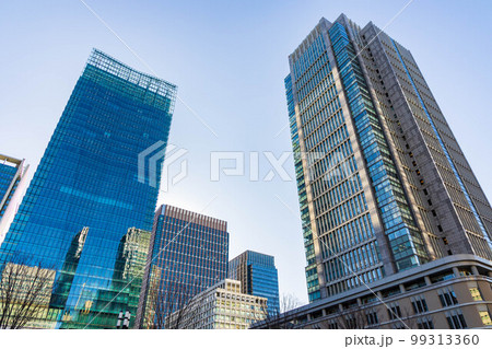 東京都市風景 東京駅前 高層ビル群 東京都市風景 東京駅前 高層ビル群 99313360