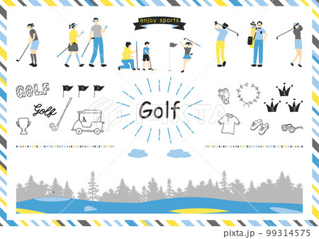 ゴルフを楽しむ人達 99314575