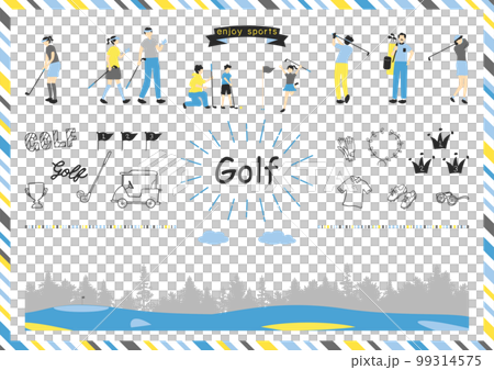 ゴルフを楽しむ人達 99314575