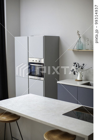 Modern kitchen interior in scandinavian style. Modern kitchen interior in scandinavian style. 99314937