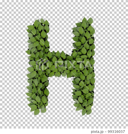 葉字母的字母表（3D 渲染） 99316037