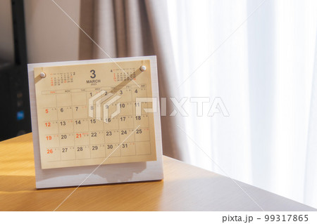 卓上カレンダー　2023年3月 99317865