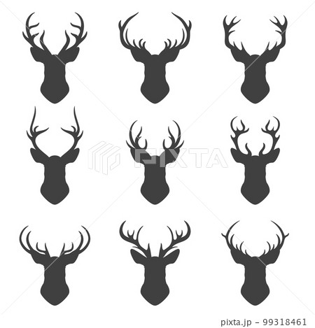 Vector Reindeer Horns, Antlers. Deer Horn Silhouettes. Hand Drawn Deers Horn, Antler Set. Animal Antler Collection. Design Elements of Deer. Wildlife Hunters, Hipster, Christmas and New Year concept Vector Reindeer Horns, Antlers. Deer Horn Silhouettes. Hand Drawn Deers Horn, Antler Set. Animal Antler Collection. Design Elements of Deer. Wildlife Hunters, Hipster, Christmas and New Year concept 99318461