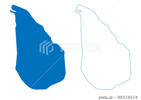 Lake Vadkert (Hungary) map vector illustration, scribble sketch Stinky map 99319314