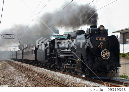上越線を行くD51牽引のSL試運転列車 99319348